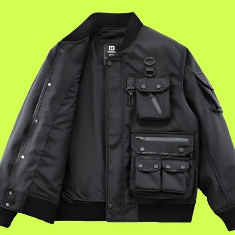 Shop Now 🛒: https://oneblac.com/products/coat-mens-multi-pocket-american-baseball-uniform-black-cargo-jacket VISIT OUR STORE FOR MORE COLLECTIONS 🛍: www.oneblac.com. UPTO 70% OFF SALE IS LIVE NOW 🎉 Elevate your style with our Men's Multi-pocket American Baseball Jacket! The oversized fit and long sleeves provide a comfortable and trendy look. Stay organized with multiple pockets and a secure zipper flap. Made with high-quality polyester, this jacket offers both durability and style. Upgrad... Black Cargo Jacket, Streetwear Male, Upgrade Your Wardrobe, Live Now, Coat Pocket, Cargo Jacket, Style Upgrade, Black Cargo, Hip Hop Streetwear