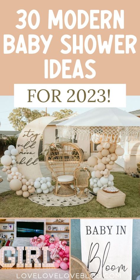 Modern baby shower ideas and themes.