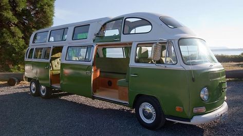 12 of the Coolest Custom VW Campervans Ever Built - ... Vw Kampeerwagens, Vw Bus Interior, Jaguar Type E, Tiny Mobile House, Kombi Motorhome, Van Vw, Bus Interior, Combi Volkswagen, Aston Martin Db5