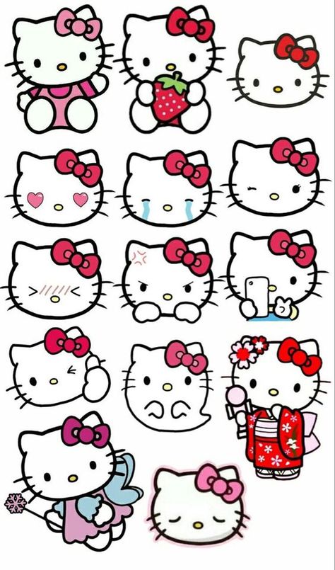 Stekars Cute, Stickers Hello Kitty, Hello Kitty Stickers, خريطة ذهنية, Whatsapp Wallpapers Hd, Perfect Images, Hello Kitty Aesthetic, Characters Inspiration Drawing, Kitty Drawing