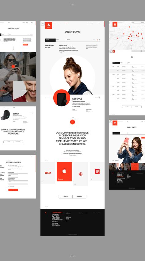 uBear on Behance Website Red, Mobile Site Design, Website Branding Design, Web Ui Design, Portfolio Layout, Web Inspiration, Ui Design Inspiration, Web Layout Design, Website Layout