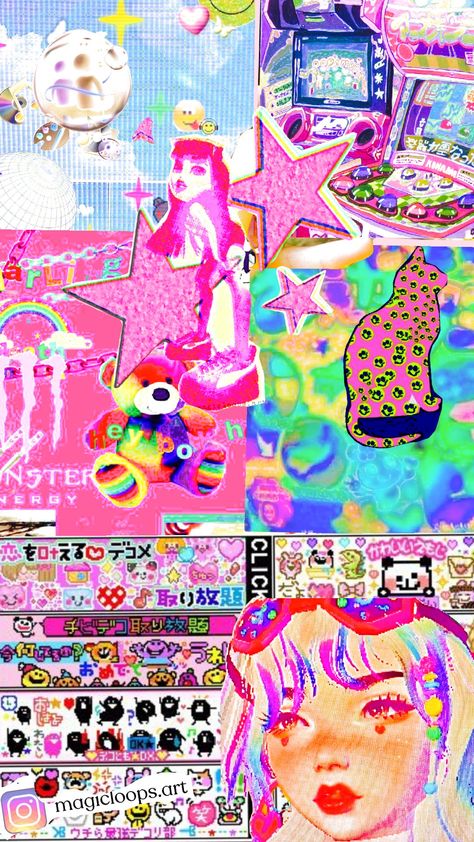 another fun chaotic mess #chaotic #bratz #baddie #glitchcore #hyperpop #popprincess #y2k #oldinternet #myspace #mcbling Y2k Hyperpop, Bratz Baddie, Glitch Core, Weird Drawings, Your Aesthetic, Old Internet, Digital Scrapbooking, Sketch Book, Neon