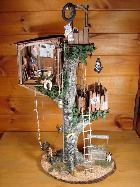 Fairy Garden Design Ideas, Tree House Diy, Fairy Garden Designs, Fairy Garden Crafts, Fairy Garden Houses, Fairy Garden Diy, Miniature Fairy, Miniature Fairy Gardens, Fairy Houses