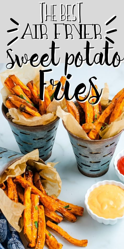 Sweet Potato Fries Air Fryer, Sweet Potato Fry, Homemade Sweet Potato Fries, Air Fryer Sweet Potato Fries, Potato Fry, Sweet Potato Recipes Fries, The Best Air Fryer, Crispy Sweet Potato, Best Air Fryer