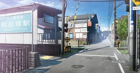 A collection of amazing Anime Landscapes, Sceneries and Backgrounds. Scenery Wallpaper Anime, Wallpaper Anime Scenery, Anime Town, Anime Landscape, Street Background, Anime House, Anime Places, Mandala Wallpaper, Anime City