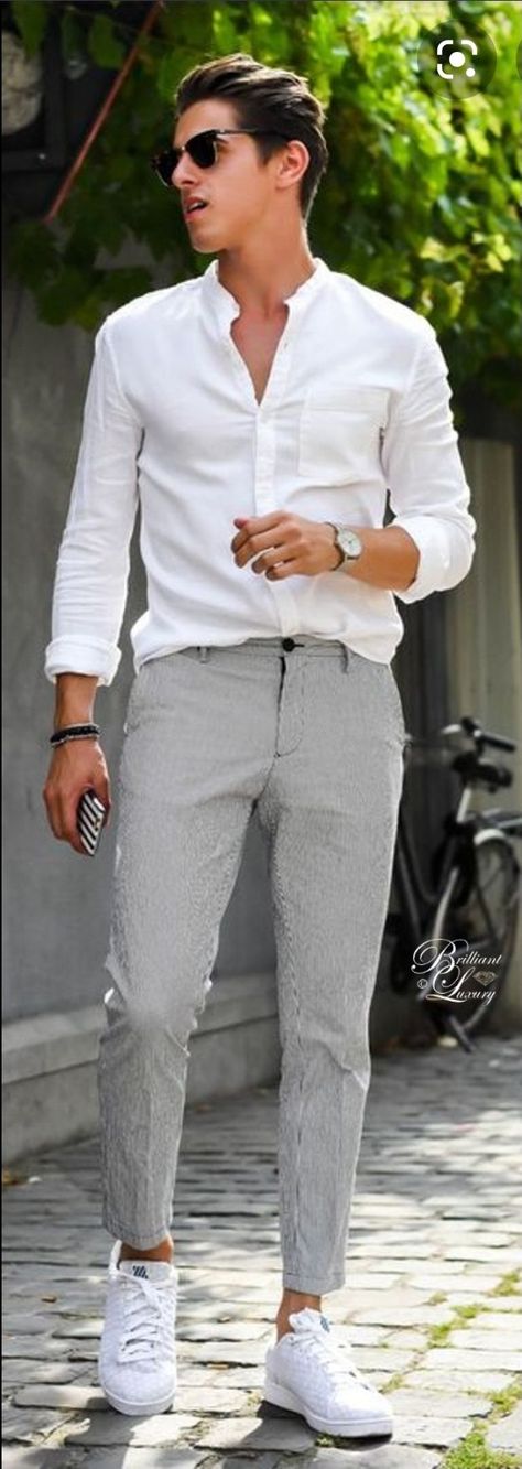 Wedding Guest Outfit Men, Wedding Guest Men, White Shoes Outfit, Casual Chique Stijl, Beach Wedding Outfit, Beach Outfit Men, White Sneakers Outfit, Formal Men Outfit, Mens Summer Outfits