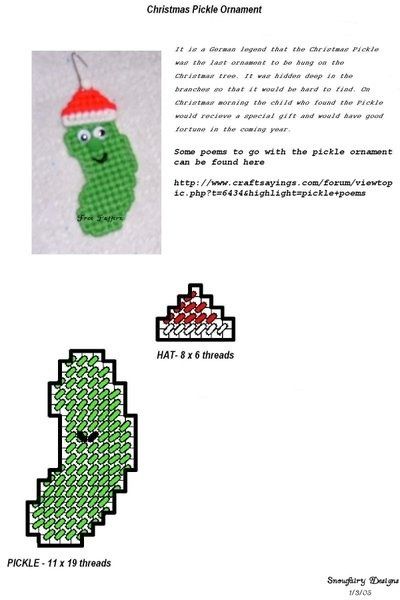 Christmas Pickle Christmas Pickle Ornament, Christmas Magnets, Pickle Ornament, Christmas Pickle, Christmas Magnet, Plastic Canvas Stitches, Plastic Canvas Ornaments, Plastic Mesh, Plastic Canvas Tissue Boxes