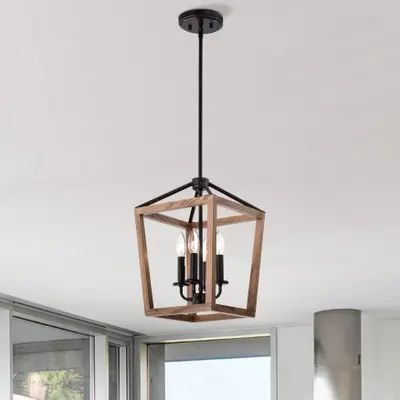 Chandeliers | Find Great Ceiling Lighting Deals Shopping at Overstock Entry Way Gallery Wall, Paint Staircase, Staircase Trim, Farm Style Decor, Alpine Home, Chandelier Wood, Entryway Light Fixtures, Chandelier Store, Square Chandelier