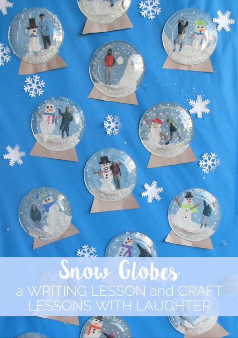 Snowglobe Craft, Christmas Snowglobe, Holiday Snow Globe, Snow Crafts, Snow Globe Crafts, Globe Crafts, Globe Art, Winter Crafts For Kids, Preschool Christmas