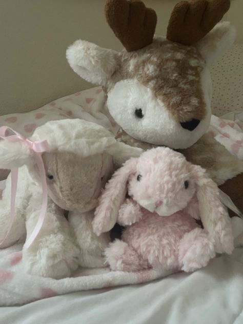 Coquette Jellycat, Pink Stuffies Aesthetic, Coquette Stuffed Animals, Vintage Stuffed Animals Aesthetic, Pink Jellycat Bunny Aesthetic, Jellycat Stuffed Animals, Cute Blankets, Pink Girly Things, Birthday Wishlist