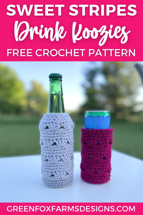 ss can bottle cozy PIN 8 Gift Crochet Ideas, Crochet Beer Cozy, Beer Bottle Cozy, Ham And Green Beans, Crochet Beer, Cup Cozy Crochet Pattern, Cup Cozy Crochet, Bottle Cozy, Beer Cozy