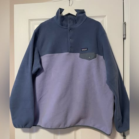 Women's Lightweight Synchilla Snap-T Fleece Pullover Size Xxl Color Light Current Blue New With Tags Sporty Fits, 2024 Wardrobe, Patagonia Outfit, Patagonia Sweater, Patagonia Synchilla, Gift Inspo, Patagonia Fleece, School Clothes, Fire Fits