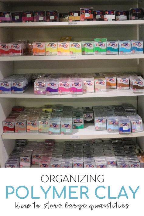 Polymer Clay Studio Organization, Storing Polymer Clay, Polymer Clay Workspace, Polymer Clay Storage Ideas, Clay Storage Ideas, Polymer Clay Storage, Polymer Clay Studio, Clay Storage, Clay Making