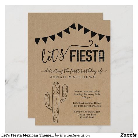 Mexican Party Invitation, Mexican Theme Party Decorations, Fiesta Birthday Party, Couples Bridal Shower, Halloween Birthday Invitations, Mexican Theme, 21st Birthday Invitations, Mexican Party Theme, 60th Birthday Invitations