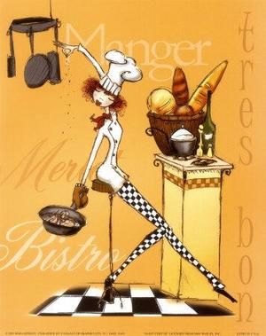 Chef Decorations, Images Victoriennes, Chef Art, Chef Kitchen Decor, Foto Transfer, Chef Kitchen, Kitchen Posters, Chefs Kitchen, Whimsical Illustration