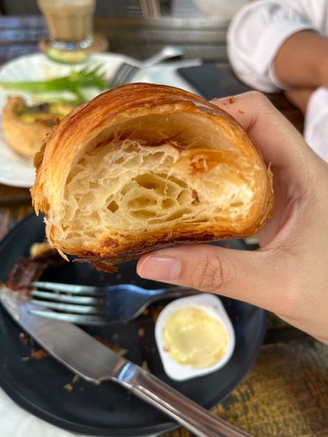 My kind of happiness! Croissant from Croisserie crispy on the outside but smooth inside. French Bread, I Can, Bread, Canning