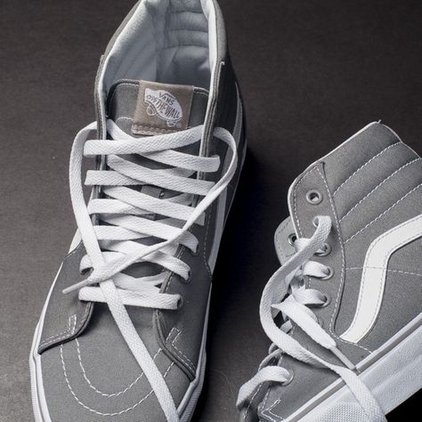 Gray Vans Outfit, Vans Hightop, Tennis Vans, Vans Grey, Vans Sk8 High, Vans Shoes Women, Gray Vans, Sk8 Hi Vans, Vans High