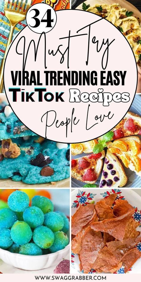 Easy Few Ingredients Recipes, Easy Tik Tok Meals, Tik Tok Famous Recipes, Viral Ticktock Recipes, Best Tik Tok Recipes, Viral Recipes Tiktok, Tik Tok Desserts, Tik Tok Viral Recipes, Trending Recipes 2024