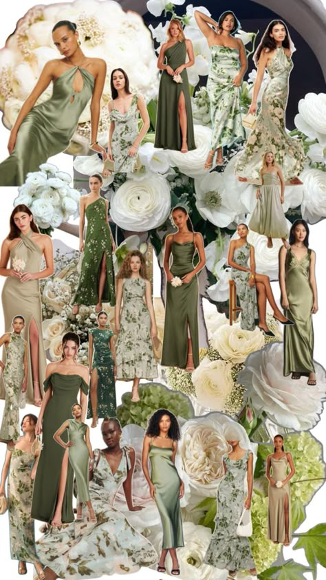 May 2025 Wedding Moodboard - Pennsylvania - Barn Style Venue Sage Green Wedding Colors, Wedding Color Pallet, Wedding Party Bridesmaid, Green Themed Wedding, Wedding Moodboard, Wedding Party Outfits, 2025 Wedding, Green Wedding Colors, Dress Code Wedding