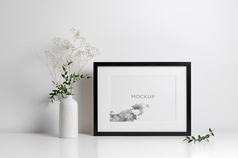 White Minimalistic Room, Minimalistic Room, Frame Landscape, Landscape Frame, Mockup Wall, Horizontal Frame, Wall Photo, Poster Mockup, Landscape Prints