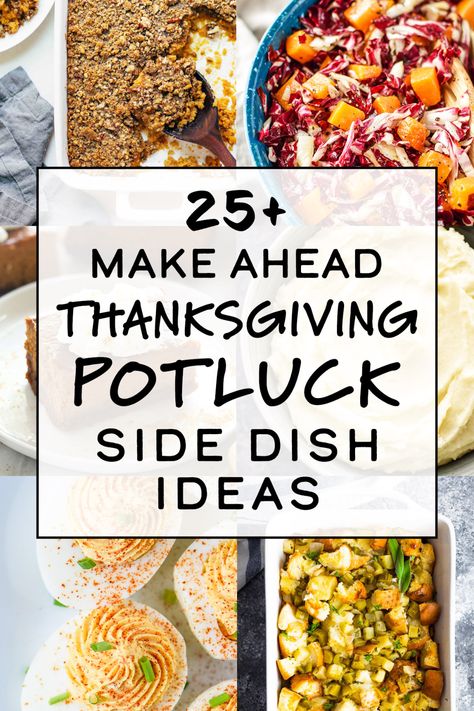 Loosen your belts, it's eating season! Whether it's your work holiday potluck, Friendsgiving Feast, or the big Turkey Day dinner, you'll need to bring a side dish to share! Here are 25+ Make-Ahead Thanksgiving Potluck Side Dish Ideas!! from ProjectMealPlan.com #thanksgivingsidedish #thanksgiving Potluck Friendsgiving, Easy Side Dishes For Thanksgiving, Thanksgiving Potluck Dishes, Make Ahead Thanksgiving, Side Dishes For Thanksgiving, Dishes For Thanksgiving, Holiday Potluck, Work Potluck, Easy Side Dishes