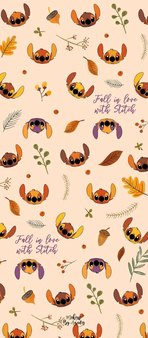 Thanksgiving Stitch, Stitch Wallpaper Iphone, Stitch Wallpaper, Disney Stitch, Fall Wallpaper, Wallpaper Iphone, Thanksgiving, Iphone, Disney