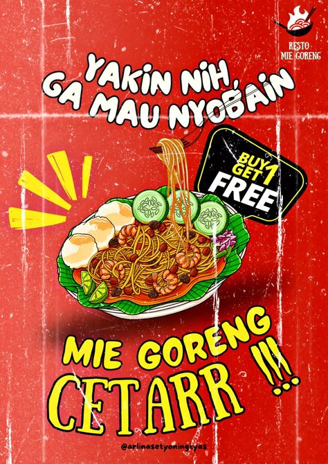 Creative Food Ads Design, Desain Iklan Makanan Kreatif, Iklan Bisnis Kuliner, Iklan Produk Makanan, Iklan, Mie Goreng Food Ads Design, Ads Design, Food Ads, Chinese Restaurant, Canva Design, Food Poster, Ad Design, Creative Food, Food Design