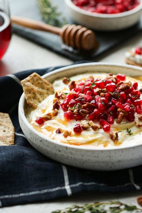 Honey Whipped Goat Cheese, Goat Cheese Dip, Real Food Dietitians, Whipped Goat Cheese, Gluten Free Appetizers, Turkey Pot Pie, Healthy Dips, Holiday Meal, Toasted Pecans