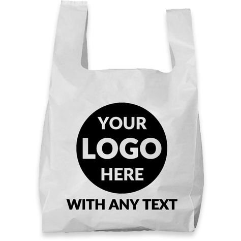 PRICES MAY VARY. ✔️ 500 custom shopping bags with logo 7.9x4x12.6in/20x10x32cm. 1.6mil / 40microns thick. These custom shopping bags are 100% Recyclable. ✔️ Custom gift bags with logo made from premium HDPE. These custom plastic bags are sturdy and durable, very great for boutiques, businesses, shops, stores, trade shows, exhibitions, events etc. ✔️ Custom bags with logo are printed one color (no gradients), single sided with your details. You can add your logo, website address, phone number or Custom Plastic Bags, Bags For Small Business, Personalized Shopping Bags, Business T Shirt, Custom Gift Bags, Carrier Bag, Advertise Your Business, Plastic Bags, Custom Bags