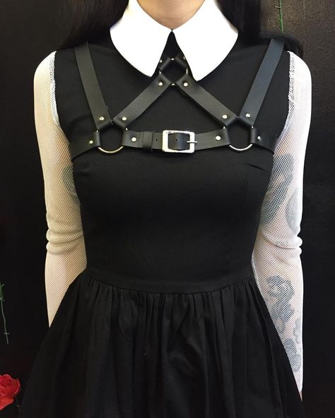 Emily dresses and collness harnesses are back in stock and on sale! Moving sale ends tonight  #deandri Dress Harness, Harness Outfit, Rok Outfit, Harness Fashion, Leather Lingerie, Mode Inspo, Dark Fashion, Looks Style, Mode Inspiration