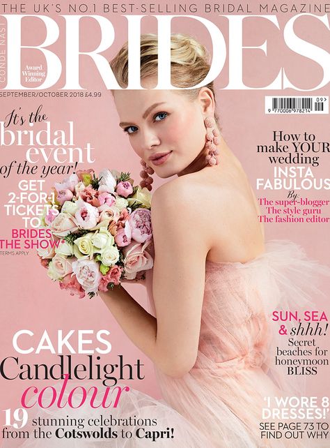 Bridal Magazine Cover, Wedding Dress Shapes, Advice For Bride, Wedding Of The Year, Wedding Etiquette, Bridal Magazine, Diy Wedding Favors, Brides Magazine, Blue Bridesmaid Dresses