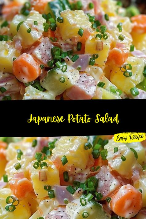 Japanese Potato Salad, Japanese Potato, Potato Salad Recipe Easy, Potatoe Salad, Easy Potato Salad, Potato Rice, Salads Recipes, Summer Barbecue, Rice Vinegar