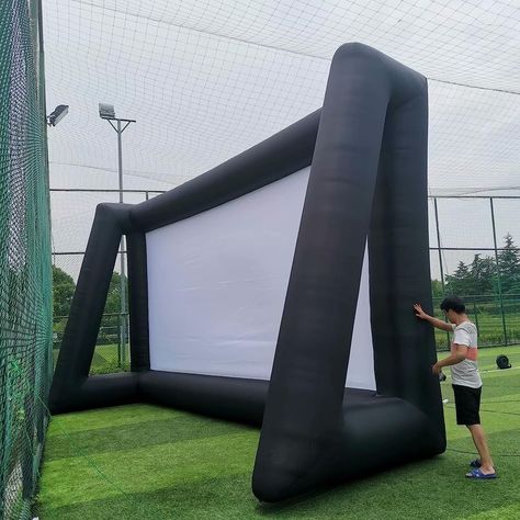 28ft Mega Inflatable Movie Screen Outdoor - Seamless Front and Rear Portable Blow Up Theater Projection Screen for Churches, Grand Parties, Backyard Pool Fun (28ft with Blower) Movie Screen Outdoor, Outdoor Movie Projector Screen, Blow Up Movie, Movie Night Essentials, Movie Projector Screen, Inflatable Movie Screen, Outdoor Movie Screen, Drive In Movie Theater, Screen Outdoor