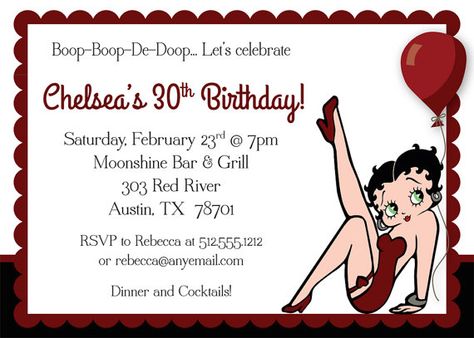 bettyboo invitation | Boop Boop De Boop Birthday Invitation Betty Boop Birthday, 19th Bday, Turning 50, Betty Boop Art, Birthday Cup, Bachelorette Party Invitations, Printable Birthday Invitations, Invitation Printable, Lets Celebrate