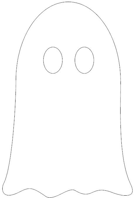 Tissue Paper Ghost Craft, Ghost Template For Kids, Paper Ghosts Diy, Ghost Cut Out Template, Ghost Print Out, Ghost Silhouette Shape, Ghost Clipart Black And White, Ghost Stencil Free Printable, Ghost Outline Template