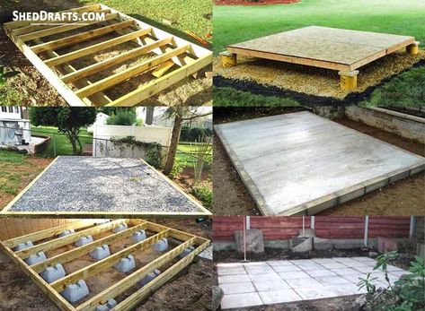 Your shed’s life depends highly on the foundation you build for it. Even if you use top-quality materials for constructing the shed, it can quickly get damaged by water and insects if it is built on an improper foundation. So crafting a long-lasting and sturdy base is the most important step in building a shed from scratch. Here are the best shed foundation options to maximize your building’s durability. Building A She Shed On A Budget, Diy Garden Buildings, How To Build A Floor For A Shed, Diy 12x24 Shed Plans, Add On To Shed How To Build, Cheap Shed Build, Foundation For Shed Diy, Cheap Diy Shed, 10x8 Shed Plans