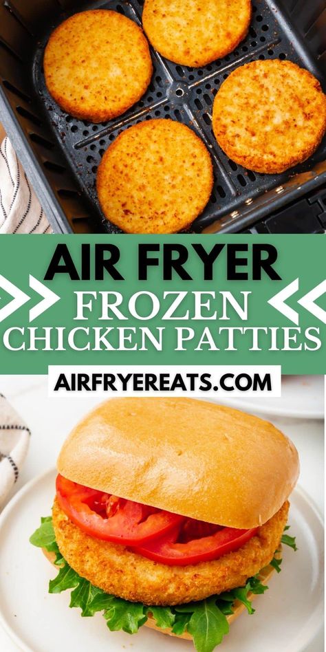 Meals With Frozen Chicken, Chicken Patties In Air Fryer, Tyson Chicken Patties, Cook Frozen Chicken, Chicken Patty Recipes, Fried Breaded Chicken, Chicken Patty, Costco Chicken, Fried Chicken Burger