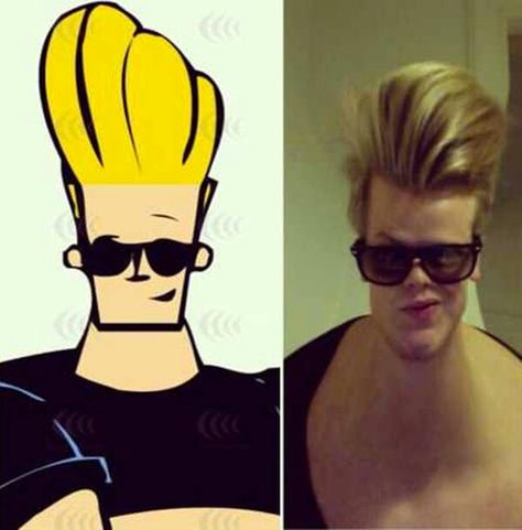 He does exist Johnny Bravo, Cosplay Characters, Cute Doodle Art, Nailed It, Movie Characters, Cute Doodles, Meme Pictures, New Memes, Bart Simpson