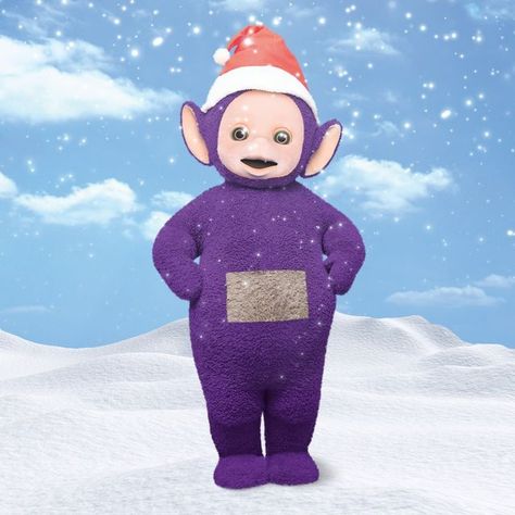 Teletubbies on Instagram: "The Teletubbies feeling festive wearing Santa hats in the snow! Who wore it best? 🤔 ❤️💛💚💜​ .​ .​ .​ #Teletubbies #Po #Dispy #TinkyWinky #LaaLaa #Festive #SantaHats #SantaHat #Christmas #FeelingFestive" Halloween Teletubbies, Teletubbies Cute, Scary Teletubbies, Tellie Tubbies, Dipsy Teletubbies, Santa Hat, Batman, Tv Shows, Festival