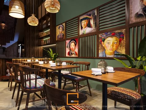 Tiệm cafe A Bảo :: Behance Asian Cafe Interior, Thai Restaurant Design Interiors, Kopitiam Interior Design, Thai Restaurant Interior, Chinese Cafe Design, Thai Restaurant Design, Asian Restaurant Design, Vietnamese Cafe, Vietnam Restaurant