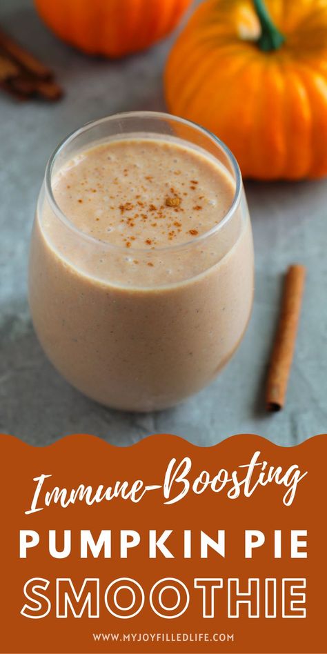 This simple pumpkin pie smoothie is loaded with good ingredients and literally does taste just like pumpkin pie! You just might find a new favorite smoothie recipe right here! Pumpkin Spice Smoothie Recipe, Pumpkin Smoothie Healthy, Pumpkin Smoothie Recipe, Pumpkin Spice Smoothie, Pumpkin Pie Smoothie, Pumpkin Smoothie, Vegan Pumpkin Pie, Peanut Butter Pumpkin, Pumpkin Spice Syrup