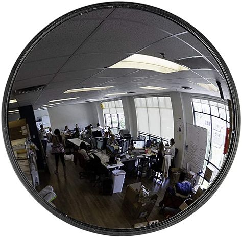 Amazon.com: 12” Acrylic Convex Mirror, Round Indoor Security Mirror for the Garage Blind Spot, Store Safety, Warehouse Side View, and More, Circular Wall Mirror for Personal or Office Use - Vision Metalizers: Home Improvement Security Mirror, Traffic Mirrors, Mirror Round, Convex Mirror, Plastic Injection Molding, Acrylic Mirror, Blind Spot, The Garage, Wall Mounted Mirror