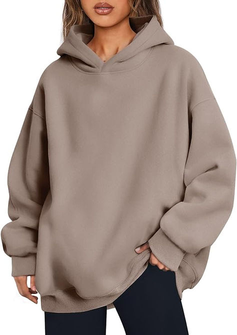 Trendy Queen Women's Oversized Hoodies Fleece Hooded Sweatshirts Comfy Casual Pullover Loose Lightweight Fall Winter Clothes Womens Oversized Hoodie, Oversized Hoodies, Trendy Outfits Winter, Hoodie Outfit, Fall Fashion Outfits, Cozy Fashion, Hooded Pullover, Oversized Sweatshirt, Oversize Hoodie