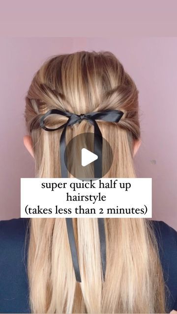 Audrey McClelland on Instagram: "SUPER SIMPLE HALF UP HAIRSTYLE THAT YOU CAN DO IN LESS THAN 2 MINUTES (MAYBE 1!) 🥰 This is a pretty one and the fact that you can do it so quickly just makes it that much better! . I will share where to find those velvet clip bows in my stories, they’re such a great hair accessory to have on hand. . #quickhairstyles #quickhairstyle #schoolhairstyles #schoolhair #hairstyles #hair #hairstyle #hairtutorial #hairtutorials #halfuphalfdownhairstyle #halfuphalfdown #halfupdo #halfup #hairdo #simplehairstyles #simplehair #simplehairstyle #easyhairstyles #easyhairstyle #easyhairstylesforgirls #cutehairstyles #cutehair #hairvideo #hairideas #hairinspo #hairinspiration #hairvideos #hairidea" Toddler Half Up Half Down Hair, Half Up Half Down Hair With Bow, Hairstyle With Bow Clip, Super Simple Hairstyles, Hairdo Ideas, Half Up Hairstyle, Hairstyles Girl, Toddler Hairstyles, Toddler Hairstyles Girl