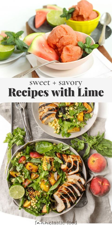 Whether you’ve got leftover limes to use up or you’re actively searching out tasty lime recipes, you’ll love these sweet and savory recipes with lime! We’re talking citrusy salads, crave-worthy tacos, flavor-enhancing sauces, frozen treats, and more. Savory Lime Recipes, Meals With Lime, Recipes Using Lime Juice, What To Do With Extra Limes, What To Make With Limes, Recipes With Limes, What To Do With Limes, Key Lime Recipes, Real Food Snacks