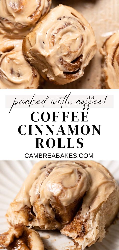 Variations Of Cinnamon Rolls, Espresso Cinnamon Rolls, Different Kinds Of Cinnamon Rolls, Winter Food Recipes Dinners, Unique Cinnamon Roll Flavors, Coffee Cinnamon Rolls, Popular Baked Goods, Baking Recipes Sweet, Rainy Day Baking