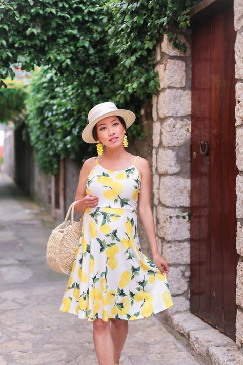 Lemon print dress