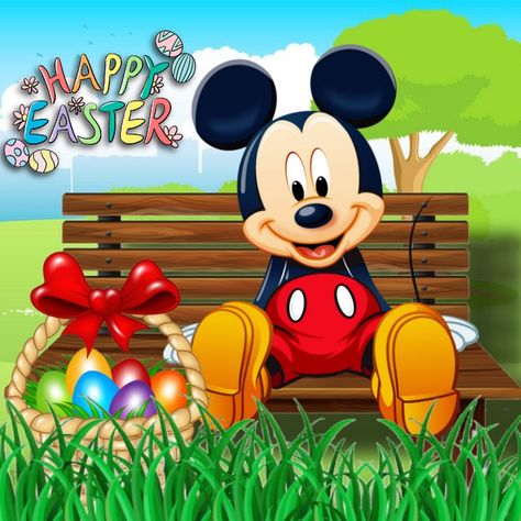 Easter Easter Mickey Mouse, Mickey Easter, Happy Easter Wallpaper, Disney Planner, Mickey Mouse Images, Minnie Mouse Images, Minnie Mouse Pictures, Mouse Art, Catholic Pictures