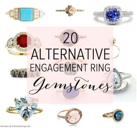 20 alternative gemstone options for your engagement ring - diamonds aren't every girl's best friend after all! Diamond Alternative Engagement Ring, White Sapphire Engagement Ring, Alternative Engagement Ring, Diamond Alternatives, Sapphire Pendant, Gemstone Engagement, Alternative Engagement Rings, Halo Diamond Engagement Ring, Secret Wedding