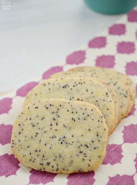 Lemon Poppyseed Cookies, Poppyseed Cookies, Poppy Seed Recipes, Tea Cookies Recipe, Lemon Poppy Seed Cookies, Poppy Seed Cookies, Seed Cookies, Sugar Cookie Recipe Easy, Chocolate Sugar Cookies